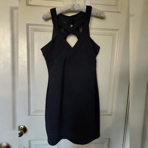 Strappy Black Dress with Mesh Back